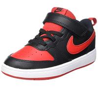 Nike Court Borough Low 2 Baby/Toddler Shoe, Black/University Red-White, 21 EU