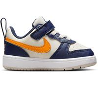 Nike Court Borough Low 2 Baby/Toddler Shoe Wht/Brwn/Ora C4 (20) Male