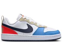 NIKE Court Borough Low Recraft Sneaker, White Thunder Blue LT Crimson, 38.5 EU