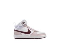 Nike Court Borough Mid 2 Basket, White/Burgundy Crush/Platinum, 36 EU