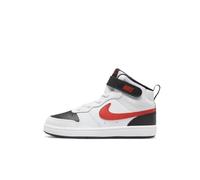 Nike Court Borough Mid 2, Big Kids' Shoe, White/University Red-Black, 39 EU