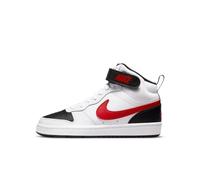 Nike Court Borough Mid 2, Big Kids' Shoe, White/University Red-Black, 40 EU