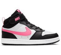 Nike Young Athletes Shoe Court Borough Mid 2 (PSV), Black/Sunset Pulse-White, CD7783-005, 33 EU (1.5Y US)