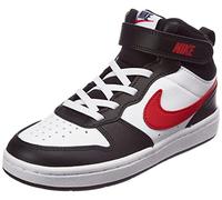 Nike Garçon Unisex Kinder Court Borough Mid 2 (PS) Chaussures de Gymnastique, Black/White/Red, 31 EU