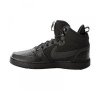 Basket Court Borough Mid Noir - Nike - Homme - Cuir - Lacets - Plat 44,5