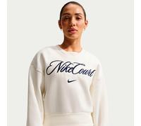 Nike Court Fleece Crew Sweat-shirt Femmes-crème, bleu foncé L