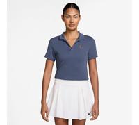 Nike Court Heritage Crop Polo Femmes-Bleu Gris