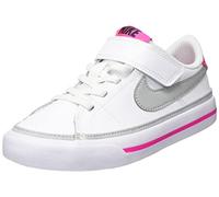 Nike Court Legacy Sneaker, White Lt Smoke Grey Pink Prime Kumquat, 35 EU