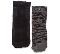 Nike CU8401-903 W NK SHEER ANKLE - 2PR SOLID Socks womens iron grey(black)/black(black) M