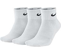 Nike Cushion Quarter Pack de 3 paires de chaussettes trois-quarts pour homme - Multicolore - Large