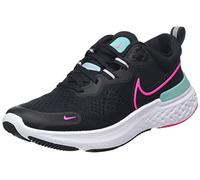 NIKE CW7136-004 React Miler 2 Sneaker Female Black/Pink Prime-Washed Teal-White EU 38