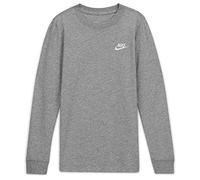 NIKE CZ1855-064 B NSW Tee LS EMB Futura Sweatshirt Men's DK Gray Heather/White L