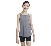 Nike DA0913-032 G NK Dry Tank ELASTIKA Vest Girls Black Heather/(White) XS