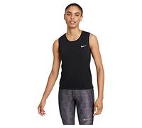 Nike DD5172 W NK DF Run DVN Tank Vest Women's Black/Bright Crimson/Reflective Silv S