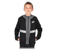 Nike - DD8704 - Girl's B NSW Elevated Trims FZ Maillot de survtement, Noir metallise/Gris fume/Blanc 14-15 ans