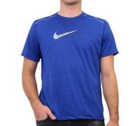 Nike DF Miler Shortsleeve Flash NV T-Shirt Homme Indigo Force/Reflective Silv FR : XL (Taille Fabricant : XL)