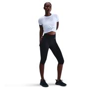 Nike DF One HR Capri WT Legging pour Femme, Noir et Blanc, Taille L