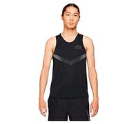 Nike DF Run Dvn Rise 365 Debardeurs T-Shirt Mens, Black/Reflective Silv, M