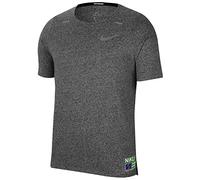 Nike Dfbreath Rise 365 FF Gx T-Shirt Homme, DK Grey Heather/Reflective Sil, FR : L (Taille Fabricant : L)