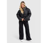 Nike Veste Classic Puffer Therma-FIT à capuche ample pour femme Noir/Blanc