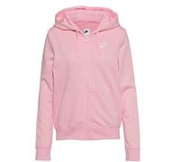 NIKE DQ5471-690 W NSW Club FLC FZ Hoodie STD Sweatshirt Femme Rose Tendre Moyen/Blanc Taille S