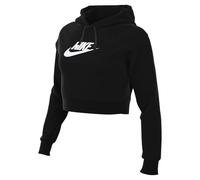 NIKE DQ5850-010 W NSW Club FLC GX Crop HDY Sweatshirt Femme Noir Blanc Taille XS-S
