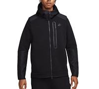 NIKE DR6165-010 M NK TCH FLC Overlay FZ Sweatshirt Men's Black/Black/Black L