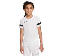 Nike Dri-FIT Academy 21 Maillot Court/Tee-Shirt Enfant, Blanc/Noir, S