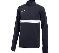 Nike Dri-FIT Academy Big Kids' Soccer Drill Top T-Shirt Mixte Enfant, Gris foncé/Blanc, 8-10 Ans