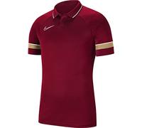 Nike, Dri-Fit Academy, Chemise Polo, Rouge/blanc/or jersey, Taille M