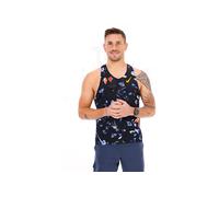 Nike - Dri-Fit ADV Aeroswift Singlet AOP - T-shirt de running - S - black / laser orange