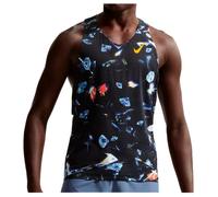 Nike - Dri-Fit ADV Aeroswift Singlet AOP - T-shirt de running - L - black / laser orange