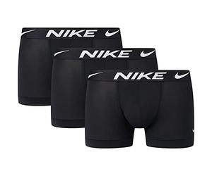 Nike Dri-Fit Esmicro Trunks Lot de 3 Boxers pour Homme, Noir/Noir, Taille L