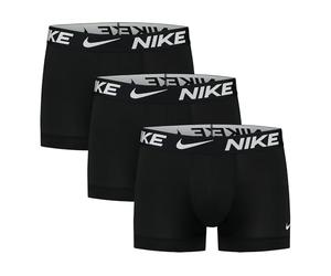 Nike Dri-Fit Esmicro Trunks Lot de 3 Boxers pour Homme, Noir/Noir, Taille M