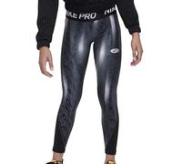 Nike Dri Fit IC Novelty WRM AOP Pantalons de Compression, Noir, 13 Ans Mixte Enfant