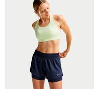 Nike Dri-Fit One Mid Rise 2in1 3in Shorts Femmes-bleu foncé, blanc