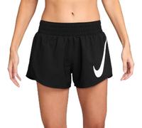 Nike Dri-Fit One Swoosh HV2616-010 Short de Course Ample avec Slip intérieur, Taille Moyenne, pour Femme - Noir/Blanc - Taille XL