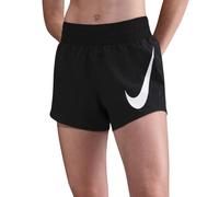 Nike Dri-fit One Swoosh Lockere Laufshorts mit Innenslip, Mittelhohem Bund (Ca. 8 Cm) für Damen Short de Course, Noir/Blanc, XS Femme
