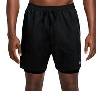 Nike Homme Df Stride 2in1 Short 7in Pantalons, Black/Black/Black/Reflective S, M EU
