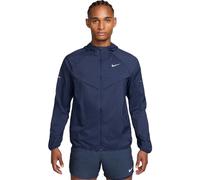 Nike Veste de running Stride Hommes – Bleu foncé/Argent – Taille M