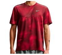 Nike - Dri-Fit UV Miler AOP S/S - T-shirt de running - XL - light crimson / reflective silver