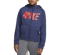 Nike Dry Graphic Full Zip Hoodie Mixte Enfant, Midnight Navy/University Red, FR : L (Taille Fabricant : L)