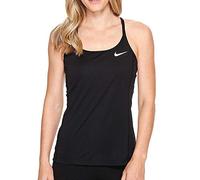 Nike Dry Miler Débardeur Femme Noir/Noir/Reflective Silver FR : L (Taille Fabricant : L)
