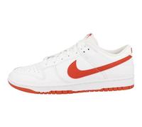 NIKE Dunk Low DV0831 103 Baskets Basses pour Homme Blanc/Rouge Picante 43 EU, Blanc Picante Rouge, 44.5 EU