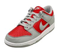Nike Dunk Low QS pour Hommes - Baskets de Luxe en Cuir Gris et Rouge - 43 EU