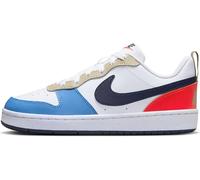 NIKE Court Borough Low Recraft Sneaker, White Thunder Blue Lt Crimson, 37.5 EU