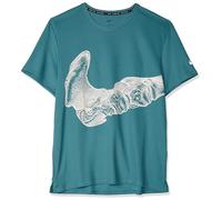 Nike DV9263-379 M NK DF UV Run DVN Miler SS GX T-Shirt Homme Mineral Teal/Phantom/Reflective Silv Taille L