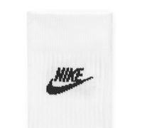 Nike Everyday Essential Crew 3 Pack Unisexe - Chaussettes, Blanc - Taille 38 - 42 White