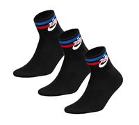 Nike Sportswear Chaussettes 'Everyday Essential' rouge / noir / blanc, Taille 42-46