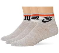 Nike DX5080-050 Everyday Essential Socks Unisex Adult GREY HEATHER/BLACK/WHITE/ORANGE Taille M